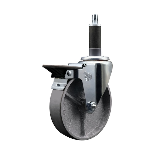 5'' Semi Steel Swivel 1'' Expanding Stem Caster with Brake